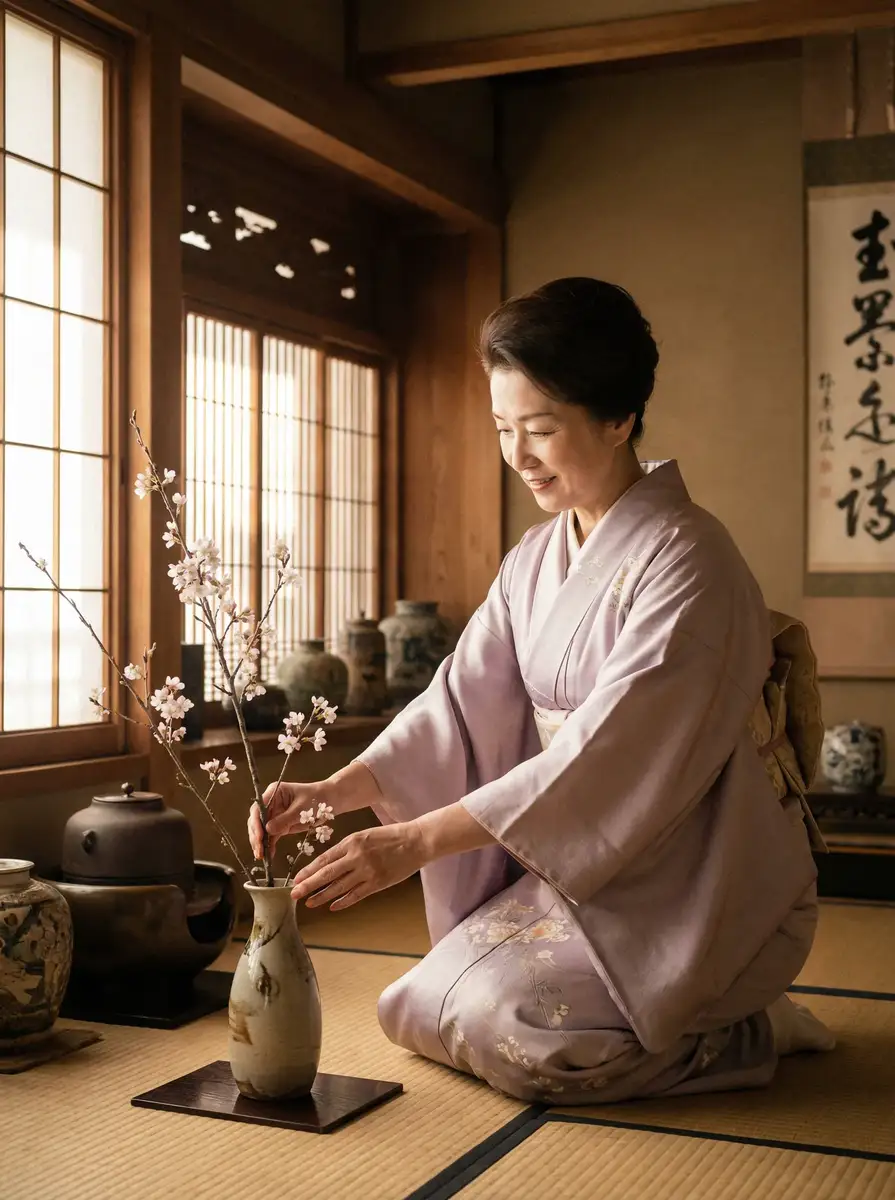 一位优雅的 神马达达兔影院最新电视剧 在和室中插花